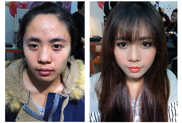 Giật mình nhan sắc thiếu nữ trước và sau trang điểm - ảnh 5