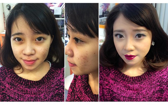 Giật mình nhan sắc thiếu nữ trước và sau trang điểm - ảnh 9