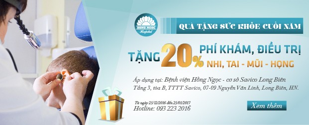 Ưu đãi 20% dịch vụ Tai Mũi Họng và khoa Nhi tại Hồng Ngọc Savico - ảnh 1