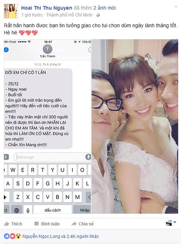 hôn lễ hari won trấn thành - ảnh 2