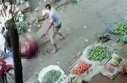 Kẻ chém chết bạn nhậu giữa chợ bị tạm giữ - ảnh 1