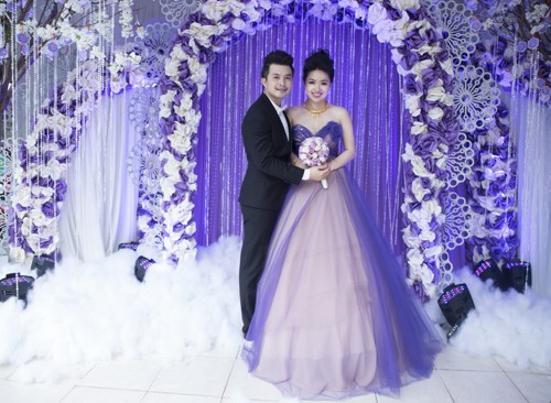 Lê Khánh diện váy cưới đuôi cá lộng lẫy - ảnh 6