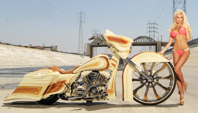 Vũ điều đường cong nóng bỏng bên Harley - ảnh 13