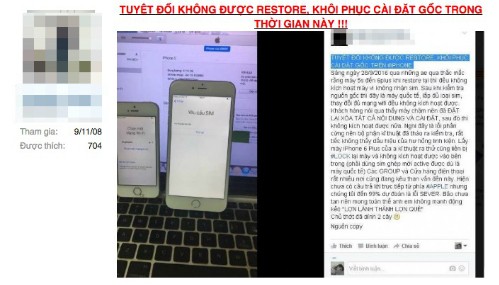 Nhiều iPhone hàng xách tay ở Việt Nam bị biến thành 'cục gạch' - ảnh 1
