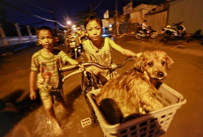 Người Sài Gòn giúp nhau trong ngày triều cường đạt đỉnh - ảnh 7
