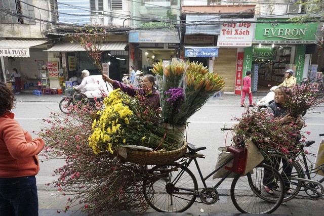 Tết về theo những chuyến xe chở đào đi rong trên phố - ảnh 6