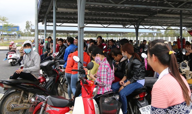 1.000 công nhân Quảng Nam ngừng việc vì bị hạ trợ cấp - ảnh 1