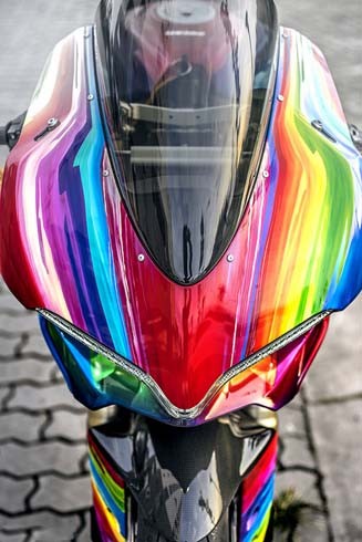 Ducati 899 Panigale 'độ' cầu vồng 7 sắc tại Việt Nam - ảnh 4