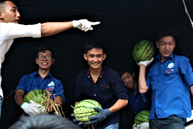 Sinh viên TP. HCM bán dưa hấu giúp nông dân Quảng Ngãi - ảnh 3