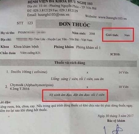 Khám đau răng, bé trai 9 tuổi được kê thuốc... đặt âm đạo - ảnh 1