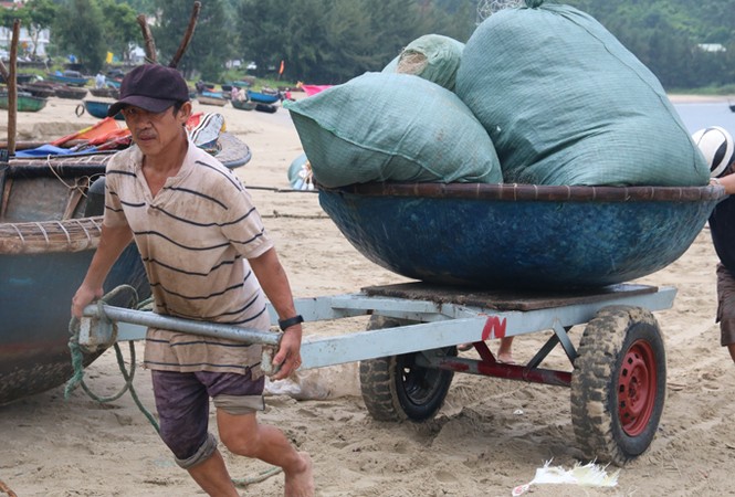 Ngư dân Đà Nẵng hối hả đưa tàu thuyền vào nơi trú bão - ảnh 6
