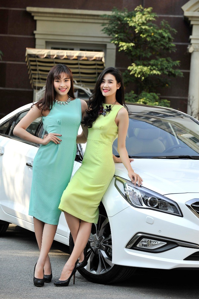 Hà Phương yểu điệu khoe dáng chuẩn bên Hyundai Sonata 2015 - ảnh 8