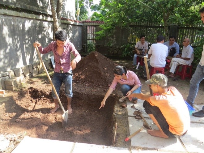 Ngày đầu khảo cổ nơi nghi chôn cất vua Quang Trung - ảnh 5