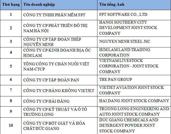 Công bố những doanh nghiệp tăng trưởng nhanh nhất năm 2017 - ảnh 1