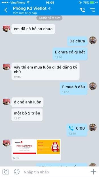Xuất hiện lừa đảo làm đại lý Vietlott với giá 2 triệu - ảnh 1