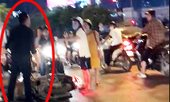 Người phụ nữ mang bầu bị thanh niên đi SH xô ngã sau va chạm