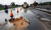 Vá tạm Quốc lộ 1 bằng sỏi!