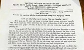 Khiển trách hiệu trưởng kêu gọi hỗ trợ 900 triệu đồng