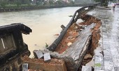 Mưa lớn khiến 100m bờ kè di tích Thành cổ Quảng Trị bị sạt lở