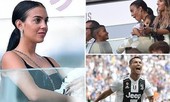 Bạn gái Ronaldo bế con đến sân cổ vũ người tình