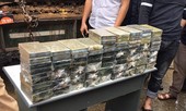 Gần 200 bánh heroin giấu trong gầm xoay của máy xúc