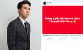 Mừng Việt Nam vô địch AFF Cup, Lê Hiếu gây sốc: 'Tôi sẽ lấy vợ'