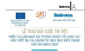 Trao giải cuộc thi viết về châu Âu