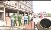 Một công nhân rơi từ tầng 5 xuống đất tử vong