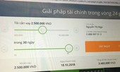 Cho vay tiền trực tuyến lãi suất 720% mỗi năm