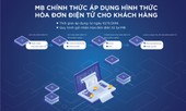 MB chính thức áp dụng Hóa đơn điện tử từ ngày 10/11/2018
