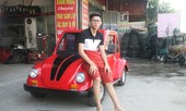 Nam sinh lớp 11 lắp ráp ô tô chạy bằng năng lượng mặt trời