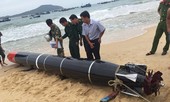Phát hiện ngư lôi dài gần 7 mét trôi dạt trên biển Phú Yên