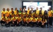 Mục kích buổi tập đầu tiên của tuyển nữ Việt Nam tại ASIAD 2018