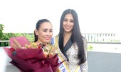 Mẹ Tiểu Vy ra sân bay tiễn con gái đi thi Miss World 2018