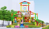 Ngắm phối cảnh nhà Heo đi sắm Tết Kỷ Hợi ở chợ Bến Thành
