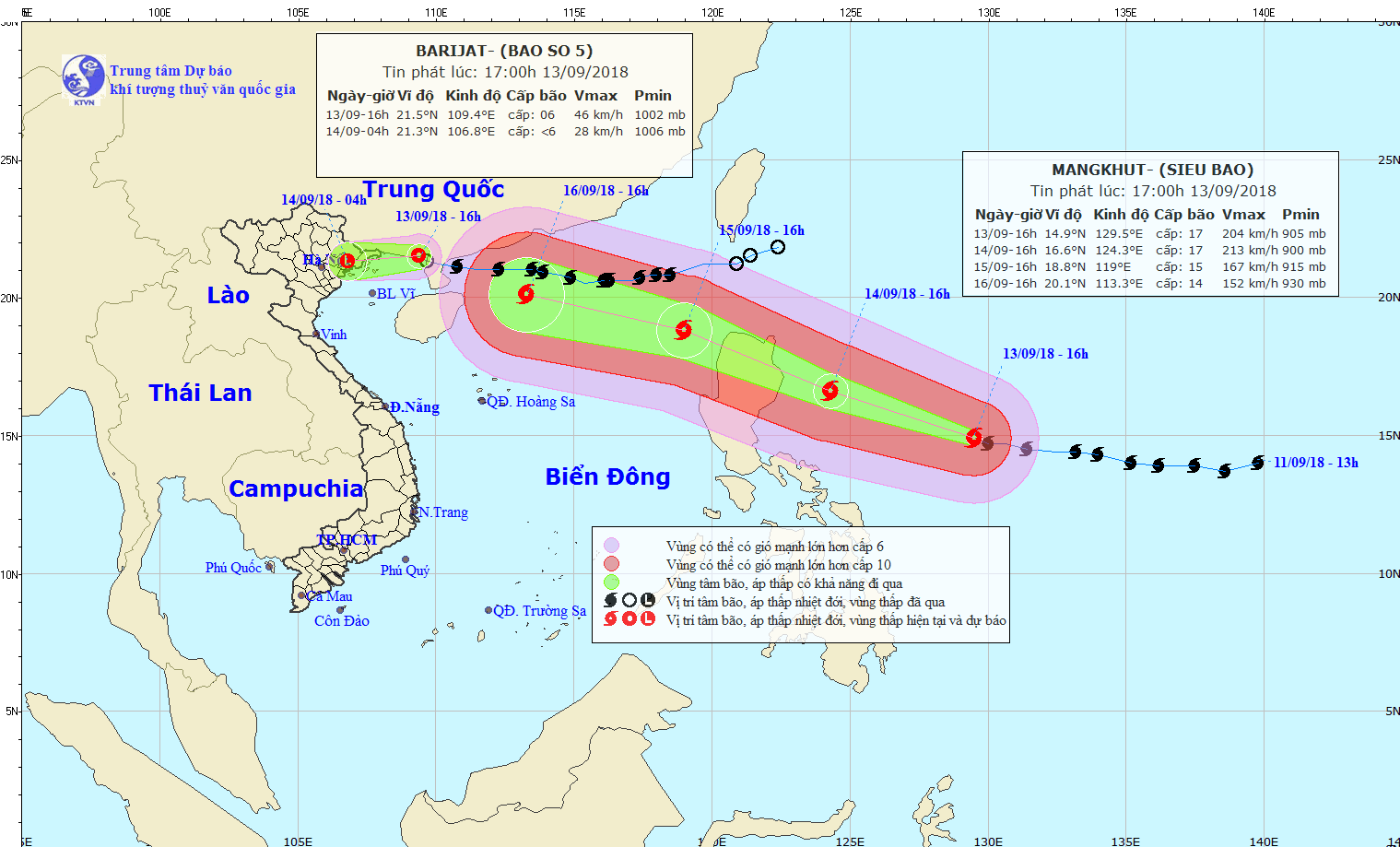 Siêu bão MangKhut gây mưa, dông Nam bộ và Trung bộ