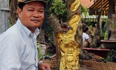 Độc đáo tượng 'ẩn mình' trên cây phục vụ Tết