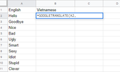 Mẹo cực chất để Google Translate dịch trực tiếp ngay trong Google Sheets