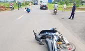 Thượng úy CSGT bị người vi phạm lái xe tông trọng thương