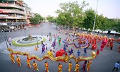 15 quận, huyện Hà Nội múa rồng quanh hồ Hoàn Kiếm