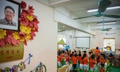 Bên trong ngôi trường có lớp học mang tên Kim Nhật Thành ở Hà Nội