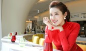 Á hậu Huyền My diện áo dài đỏ nổi bật khi dự sự kiện ở Hàn Quốc
