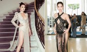 Mặc váy thấu nội y tới Cannes, Jolie Nguyễn khoe dáng nóng 'bỏng mắt'