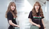 Nam Em bị nhầm là gái Hàn với mái tóc vàng hoe ở sân bay