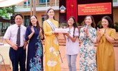 Hoa hậu Lương Thuỳ Linh 'gây náo loạn' khi về thăm trường cũ sau khi đăng quang