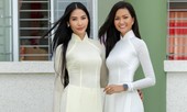 H'Hen Niê, Hoàng Thuỳ khoe đường cong gợi cảm khi đọ sắc với áo dài trắng