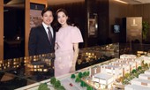 Hoa hậu Thu Thảo tái xuất xinh đẹp, tham dự sự kiện của ông xã Trung Tín