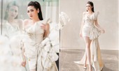 Á hậu Tú Anh khoe chân dài gợi cảm với bộ váy thiết kế lạ mắt