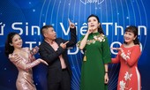 Á hậu Huyền My mặc áo dài, tạo dáng nhí nhảnh hết cỡ bên NSND Công Lý