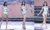 Dàn thí sinh Hoa hậu Hoàn vũ VN trình diễn bikini tại bán kết